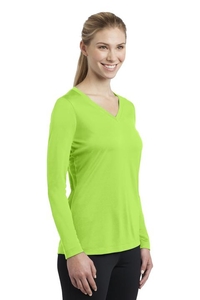 LST353LS - Sport-Tek Ladies Long Sleeve PosiCharge Competitor V-Neck Tee