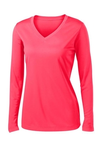 LST353LS - Sport-Tek Ladies Long Sleeve PosiCharge Competitor V-Neck Tee