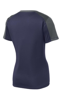 LST354 - Sport-Tek Ladies PosiCharge Competitor Sleeve-Blocked V-Neck Tee