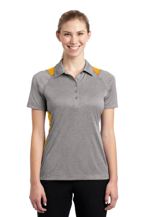 LST665 - Sport-Tek Ladies Heather Colorblock Contender Polo