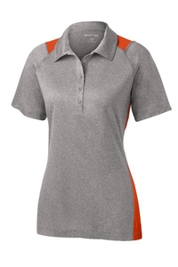 LST665 - Sport-Tek Ladies Heather Colorblock Contender Polo