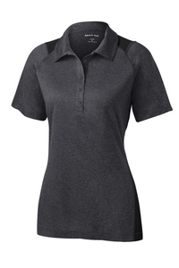 LST665 - Sport-Tek Ladies Heather Colorblock Contender Polo
