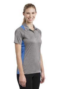 LST665 - Sport-Tek Ladies Heather Colorblock Contender Polo