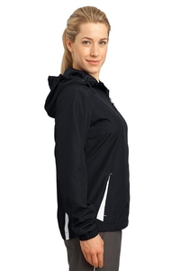 LST76 - Sport-Tek Ladies Colorblock Hooded Raglan Jacket