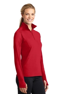 LST850 - Sport-Tek Ladies Sport-Wick Stretch 1/2-Zip Pullover