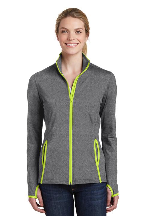 LST853 - Sport-Tek Ladies Sport-Wick Stretch Contrast Full-Zip Jacket. LST853