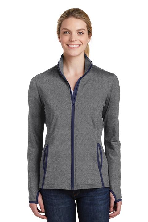 LST853 - Sport-Tek Ladies Sport-Wick Stretch Contrast Full-Zip Jacket. LST853