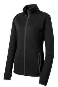 LST853 - Sport-Tek Ladies Sport-Wick Stretch Contrast Full-Zip Jacket. LST853