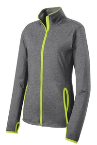 LST853 - Sport-Tek Ladies Sport-Wick Stretch Contrast Full-Zip Jacket. LST853