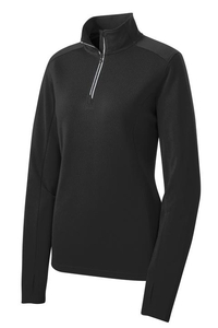 LST860 - Sport-Tek Ladies Sport-Wick Textured 1/4-Zip Pullover.  LST860