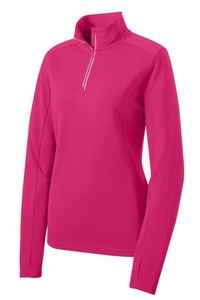 LST860 - Sport-Tek Ladies Sport-Wick Textured 1/4-Zip Pullover.  LST860