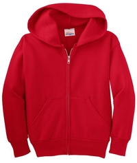 P480 - Hanes - Youth EcoSmart Full-Zip Hooded Sweatshirt