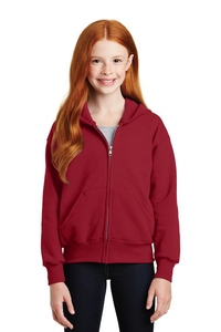 P480 - Hanes - Youth EcoSmart Full-Zip Hooded Sweatshirt