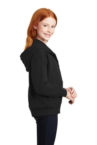 P480 - Hanes - Youth EcoSmart Full-Zip Hooded Sweatshirt