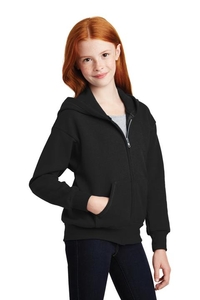 P480 - Hanes - Youth EcoSmart Full-Zip Hooded Sweatshirt