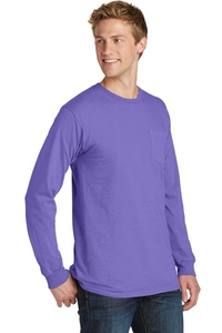 PC099LSP - Port & Company Pigment Dyed Long Sleeve Pocket Tee