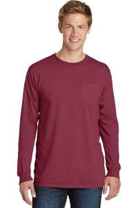 PC099LSP - Port & Company Pigment Dyed Long Sleeve Pocket Tee