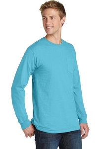 PC099LSP - Port & Company Pigment Dyed Long Sleeve Pocket Tee