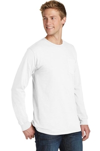 PC099LSP - Port & Company Pigment Dyed Long Sleeve Pocket Tee