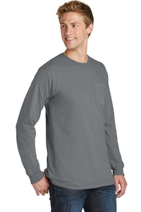 PC099LSP - Port & Company Pigment Dyed Long Sleeve Pocket Tee