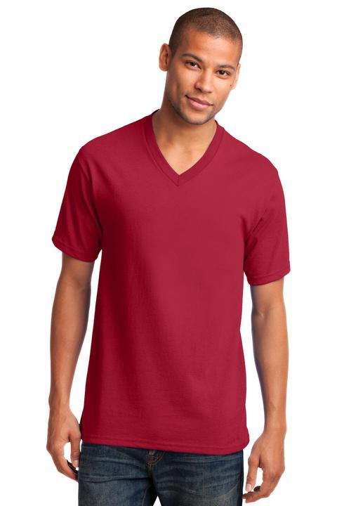 PC54V - Port & Company Core Cotton V-Neck Tee