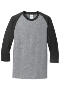 PC55RS - Port & Company Core Blend 3/4-Sleeve Raglan Tee