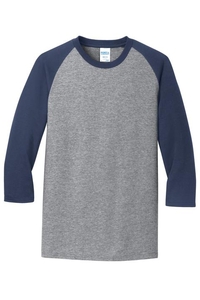 PC55RS - Port & Company Core Blend 3/4-Sleeve Raglan Tee