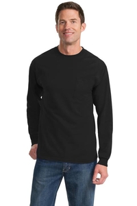 PC61LSP - Port & Company - Long Sleeve Essential Pocket Tee.  PC61LSP