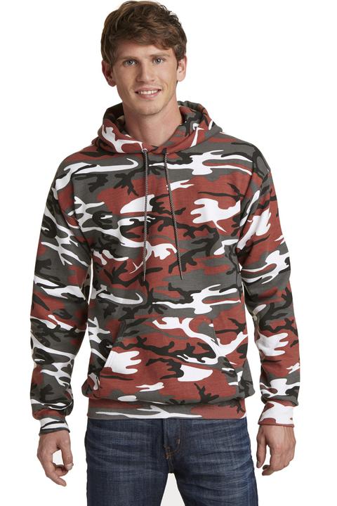 PC78HC - Port & Company Core Fleece Camo Pullover Hooded Sweatshirt