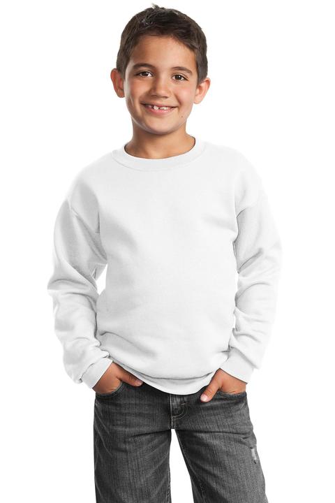 PC90Y - Port & Company - Youth Core Fleece Crewneck Sweatshirt.  PC90Y