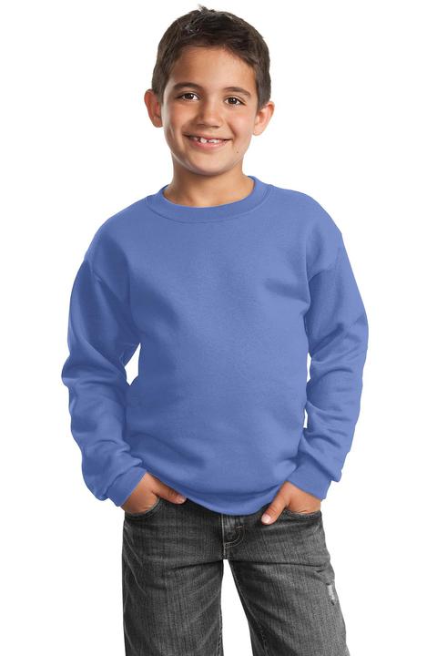 PC90Y - Port & Company - Youth Core Fleece Crewneck Sweatshirt.  PC90Y