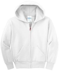 PC90YZH - Port & Company - Youth Core Fleece Full-Zip Hooded Sweatshirt. PC90YZH