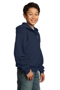 PC90YZH - Port & Company - Youth Core Fleece Full-Zip Hooded Sweatshirt. PC90YZH