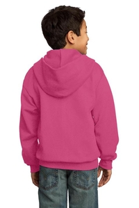 PC90YZH - Port & Company - Youth Core Fleece Full-Zip Hooded Sweatshirt.  PC90YZH