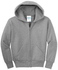 PC90YZH - Port & Company - Youth Core Fleece Full-Zip Hooded Sweatshirt. PC90YZH