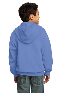 PC90YZH - Port & Company - Youth Core Fleece Full-Zip Hooded Sweatshirt.  PC90YZH