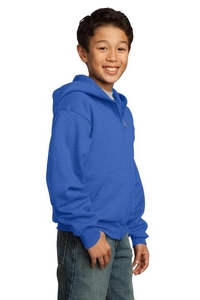 PC90YZH - Port & Company - Youth Core Fleece Full-Zip Hooded Sweatshirt.  PC90YZH