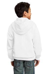 PC90YZH - Port & Company - Youth Core Fleece Full-Zip Hooded Sweatshirt. PC90YZH