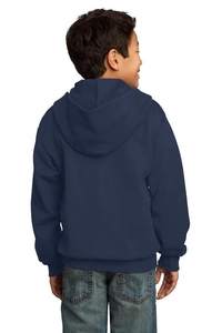 PC90YZH - Port & Company - Youth Core Fleece Full-Zip Hooded Sweatshirt. PC90YZH