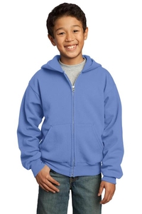 PC90YZH - Port & Company - Youth Core Fleece Full-Zip Hooded Sweatshirt.  PC90YZH