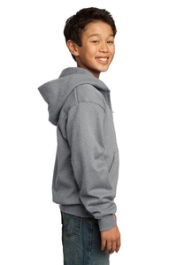 PC90YZH - Port & Company - Youth Core Fleece Full-Zip Hooded Sweatshirt. PC90YZH