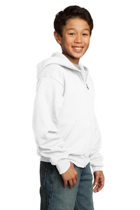 PC90YZH - Port & Company - Youth Core Fleece Full-Zip Hooded Sweatshirt. PC90YZH