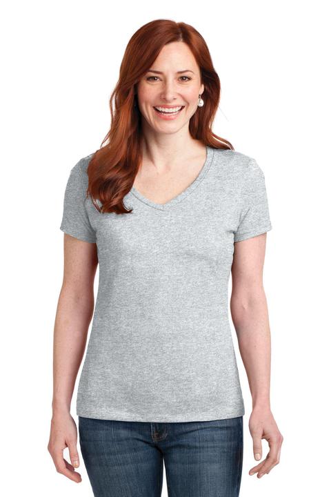 S04V - Hanes Ladies Nano-T Cotton V-Neck T-Shirt