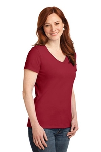 S04V - Hanes Ladies Nano-T Cotton V-Neck T-Shirt