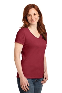 S04V - Hanes Ladies Nano-T Cotton V-Neck T-Shirt