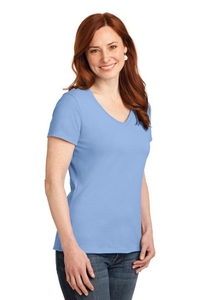 S04V - Hanes Ladies Nano-T Cotton V-Neck T-Shirt