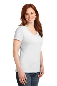 S04V - Hanes Ladies Nano-T Cotton V-Neck T-Shirt