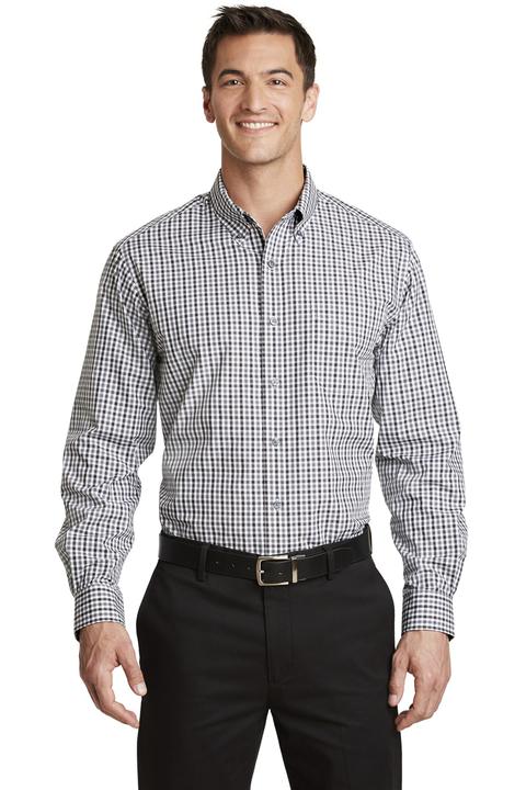 S654 - Port Authority Long Sleeve Gingham Easy Care Shirt