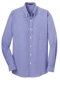 S654 - Port Authority Long Sleeve Gingham Easy Care Shirt