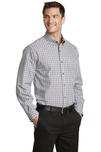 S654 - Port Authority Long Sleeve Gingham Easy Care Shirt